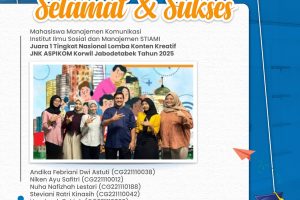 Juara 1 Tingkat Nasional Lomba Konten Kreatif JNK ASPIKOM Korwil Jabodetabek Tahun 2025