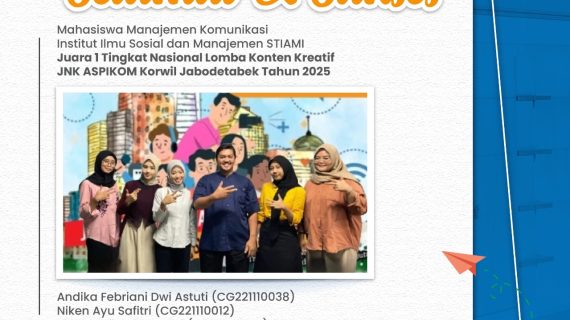 Juara 1 Tingkat Nasional Lomba Konten Kreatif JNK ASPIKOM Korwil Jabodetabek Tahun 2025